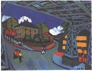 Ernst Ludwig Kirchner Railway underpass in Dresden painting
